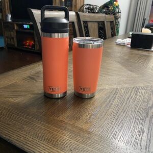 YETI Peach Tumbler and Bottle Set